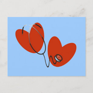T - Shirt und Geschenke von Herz und Stethoskop Postkarte