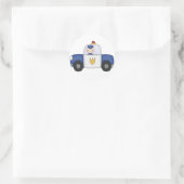 T - Shirt und Geschenke von Police Cruiser Runder Aufkleber (Tasche)