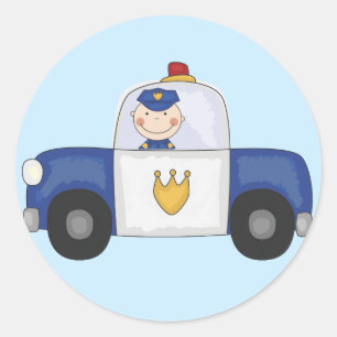 T - Shirt und Geschenke von Police Cruiser Runder Aufkleber