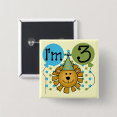 T - Shirt und Geschenke zum 3. Geburtstag Button (Vorne & Hinten)