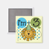 T - Shirt und Geschenke zum 3. Geburtstag Magnet (Vorderseite/Rückseite)