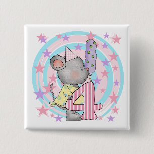 T - Shirt und Geschenke zum 4. Geburtstag der Maus Button