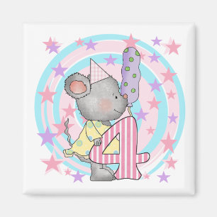 T - Shirt und Geschenke zum 4. Geburtstag der Maus Magnet