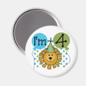 T - Shirt und Geschenke zum 4. Geburtstag Magnet (Vorderseite/Rückseite)