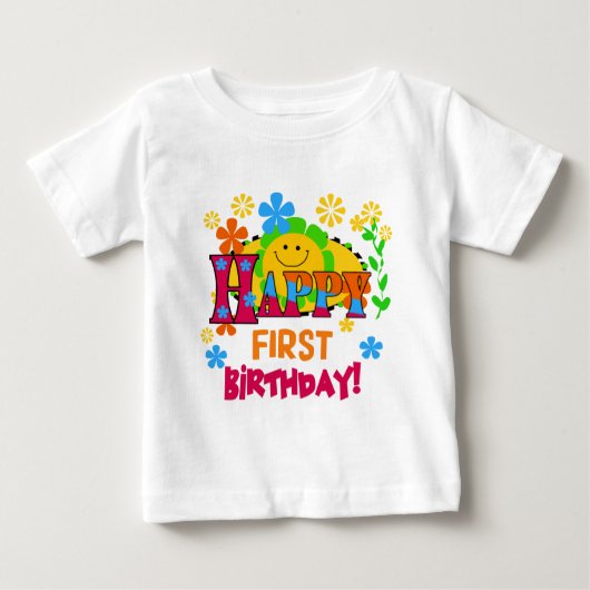 T - Shirt und Geschenke zum ersten Geburtstag (Vorderseite)