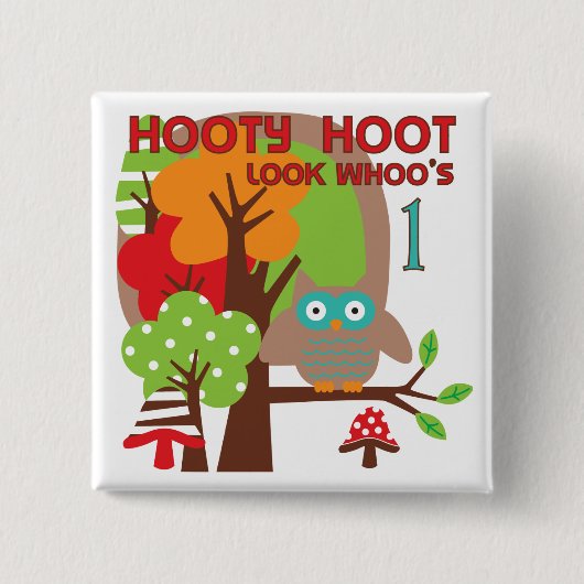 T - Shirt und Geschenke zum ersten Geburtstag Button (Vorderseite)