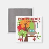 T - Shirt und Geschenke zum ersten Geburtstag Magnet (Vorderseite/Rückseite)