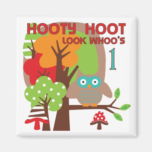 T - Shirt und Geschenke zum ersten Geburtstag Magnet (Vorne)