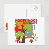 T - Shirt und Geschenke zum ersten Geburtstag Postkarte (Vorne/Hinten)