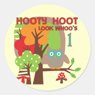 T - Shirt und Geschenke zum ersten Geburtstag Runder Aufkleber