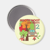 T - Shirt und Geschenke zum zweiten Geburtstag Magnet (Vorderseite/Rückseite)