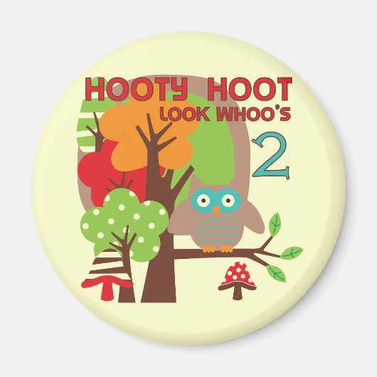 T - Shirt und Geschenke zum zweiten Geburtstag Magnet (Vorne)