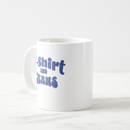T - Shirt und Jeans Kaffeetasse (Vorderseite Links)