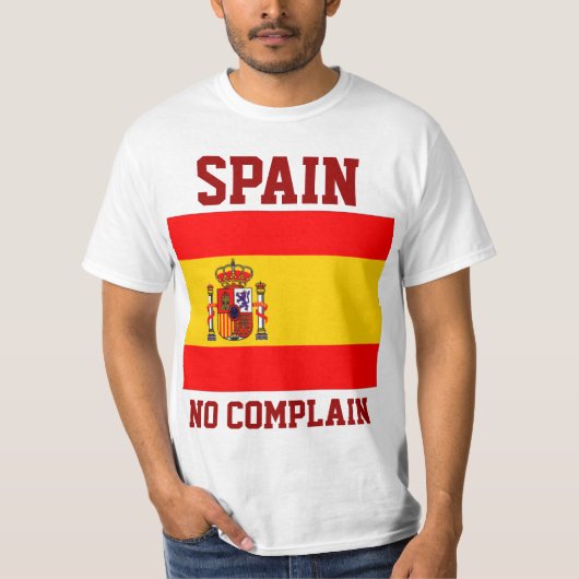 T - Shirt unter der Flagge Spaniens (Vorderseite)