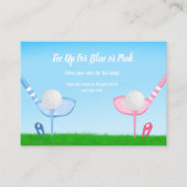 T-Shirt Up Blue oder Pink Golf Gender Offenlegung Begleitkarte (Vorderseite)