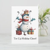 T-Shirt Up Holiday Cheer! Feiertagskarte (Stehend Vorderseite)