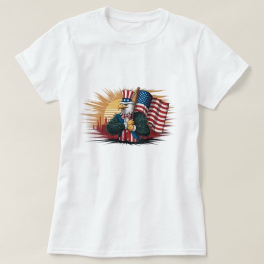T - Shirt usa Bald Adler als Onkel Sam Outfit is d (Design vorne)