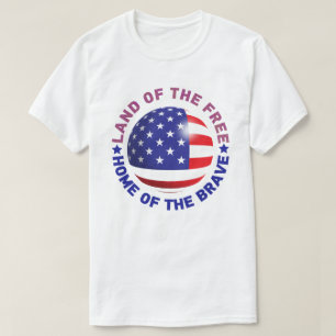 T - Shirt USA Land of the Free, Zuhause of the Bra