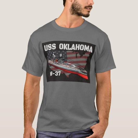 T - SHIRT USS Oklahoma (BB-37) (Vorderseite)