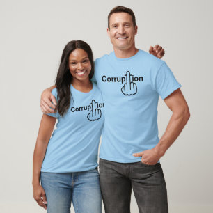 T - Shirt V-Neck Korruption Ist zum Kotzen