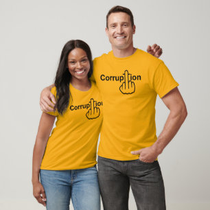 T - Shirt V-Neck Korruption Ist zum Kotzen