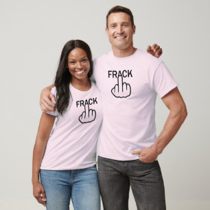 T - Shirt V-Neck Stopp Fracking