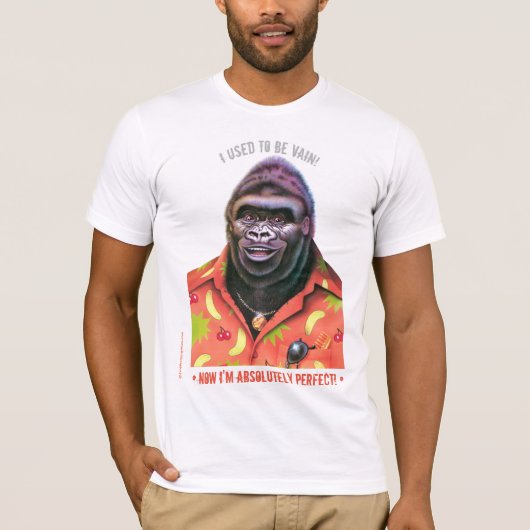 T Shirt Vain Gorilla Design. (Vorderseite)