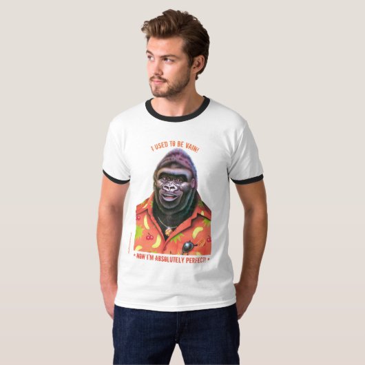 T Shirt Vain Gorilla Design. (Vorne ganz)