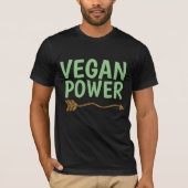 T - Shirt veganer POWER (Vorderseite)