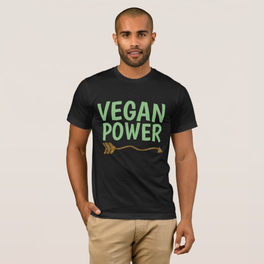 T - Shirt veganer POWER (Vorne ganz)