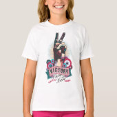 T-Shirt – Victory Peace & Love Pop-Art Design (Vorderseite)