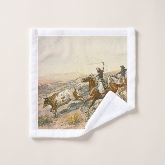 T-SHIRT Vieh-Antrieb Badhandtuch Set (Waschlappen)