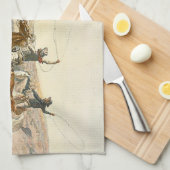 T-SHIRT Vieh-Antrieb Küchentuch (Viertel Falte)