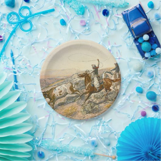 T-SHIRT Vieh-Antrieb Pappteller (Party)