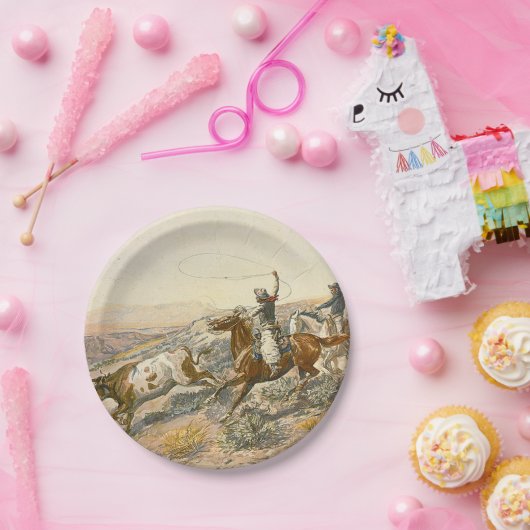 T-SHIRT Vieh-Antrieb Pappteller (Party)