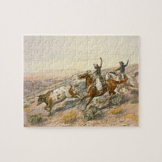 T-SHIRT Vieh-Antrieb Puzzle (Horizontal)