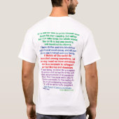 T - Shirt von Bahá’u’lláh zum Frieden von 1 Mensch (Rückseite)