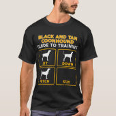 T - Shirt von Black and Tan Coonhound Funny Guide (Vorderseite)