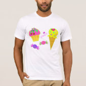 T - Shirt von Eiscreme und Cupcake (Vorderseite)