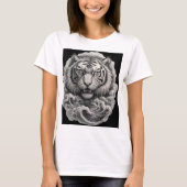 T - Shirt von Frauen mit einem rauschenden Tiger i (Vorderseite)