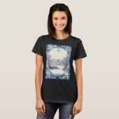 T - Shirt von Frauen mit französischem Blumenmuste (Vorne ganz)