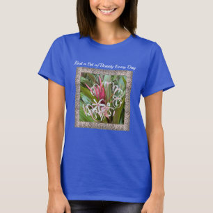 T - Shirt von Frauen mit rosa Spinnenlilie