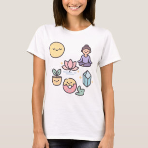 T - Shirt von Frauen - Niedliche Meditation & Zen