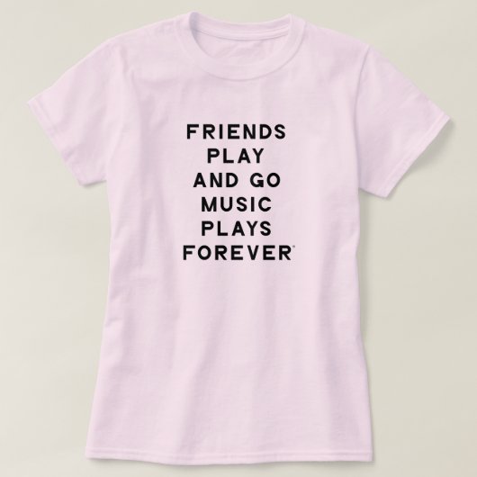 T - Shirt von Freundinnen und Musikkonzerten (Design vorne)