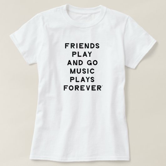 T - Shirt von Freundinnen und Musikkonzerten (Design vorne)