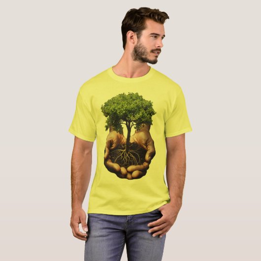 T - Shirt von Hand und Baum (Vorne ganz)