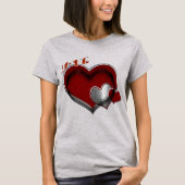 T - Shirt von Heart Light Steel für Frauen (Vorderseite)