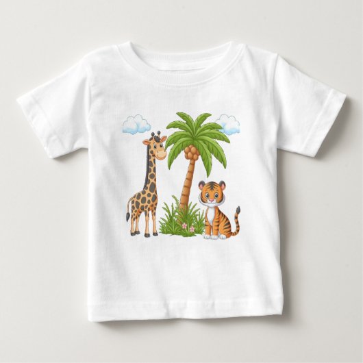 T - Shirt von Kindern mit Niedlichen Cartoon Tiere (Vorderseite)