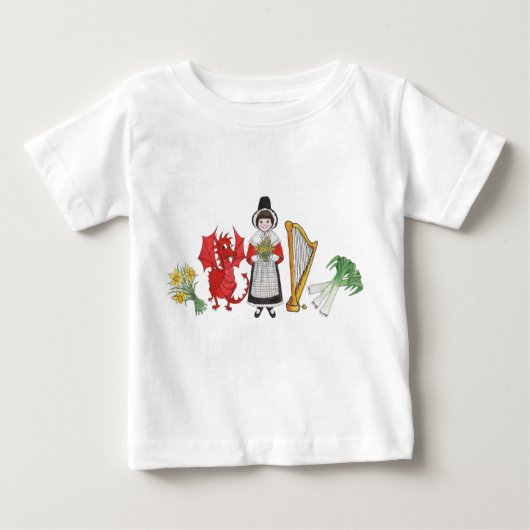 T - Shirt von Kleinkindern: Welsh Daffodils Dragon (Vorderseite)