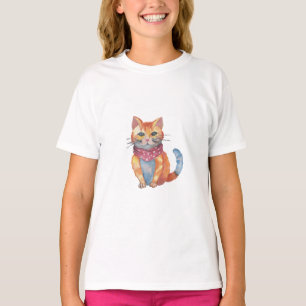 T - Shirt von Mädchen "Red Cat"